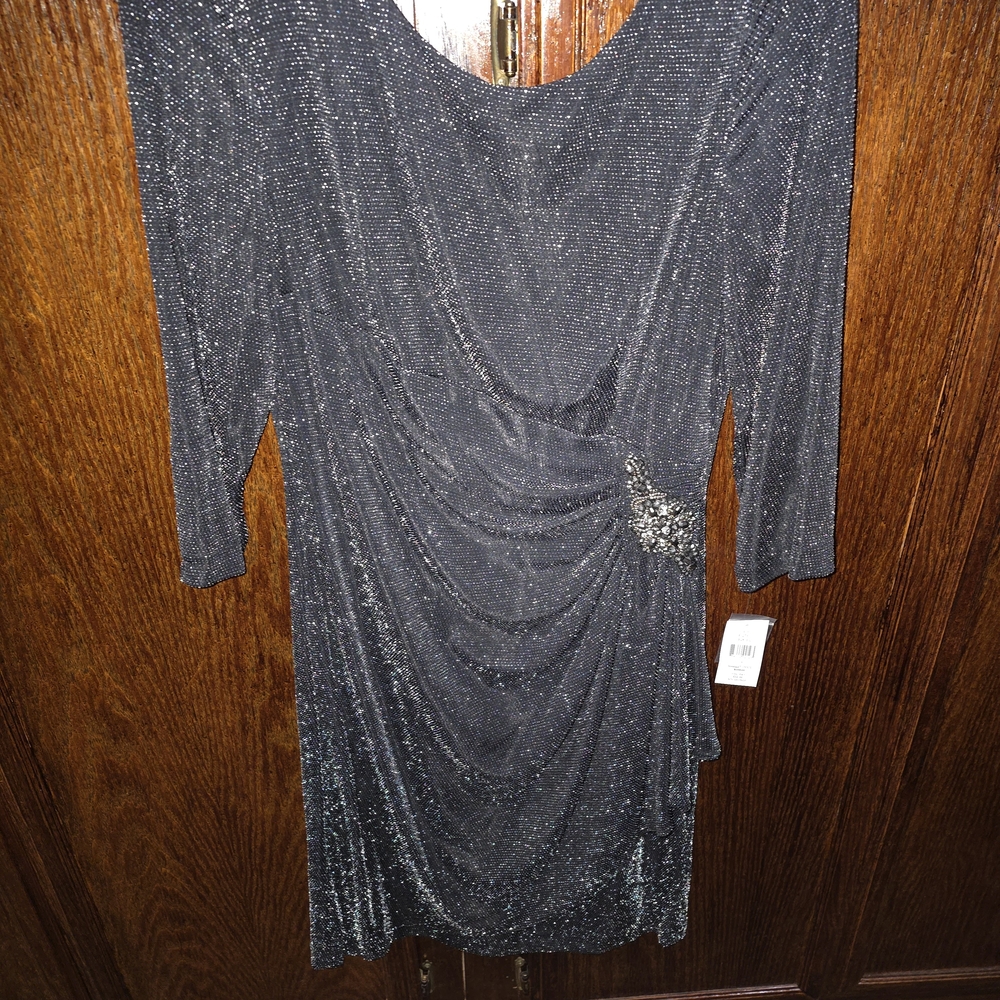 Elegant Black Glitter Dress